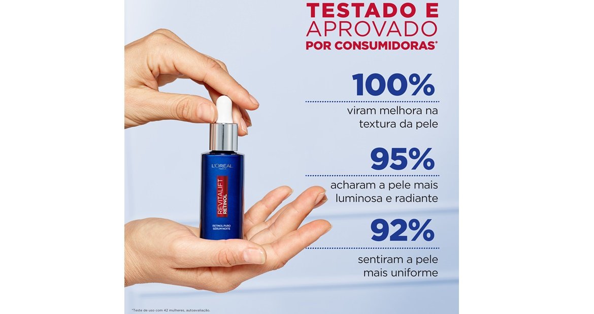 Sérum facial com retinol